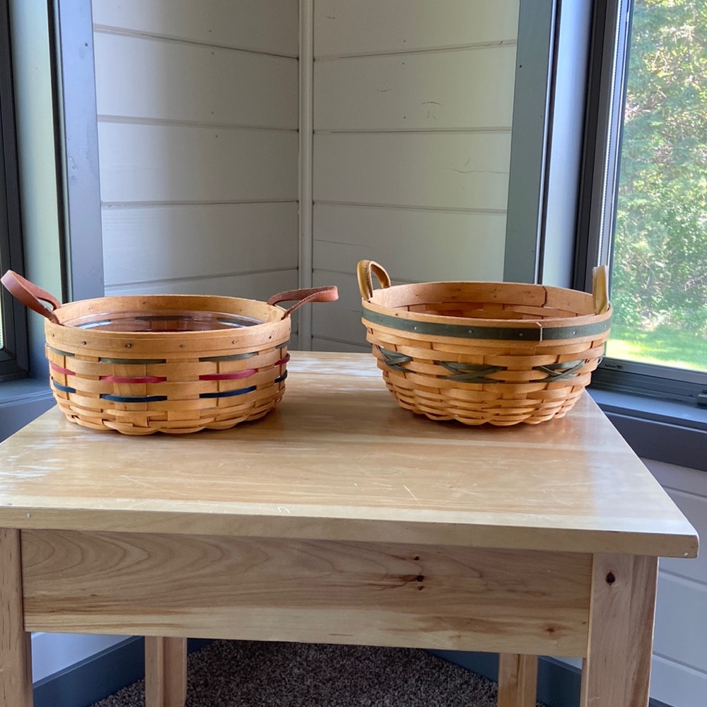 Round Longaberger baskets
